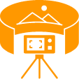 picto visite virtuelle orange